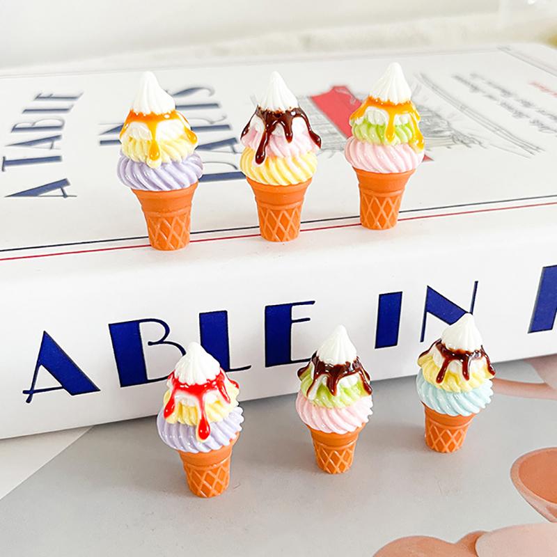 Dollhouse Miniature Ice Cream Stand Ice Cream Cone Holder Model Decor Toy Doll House Accessories