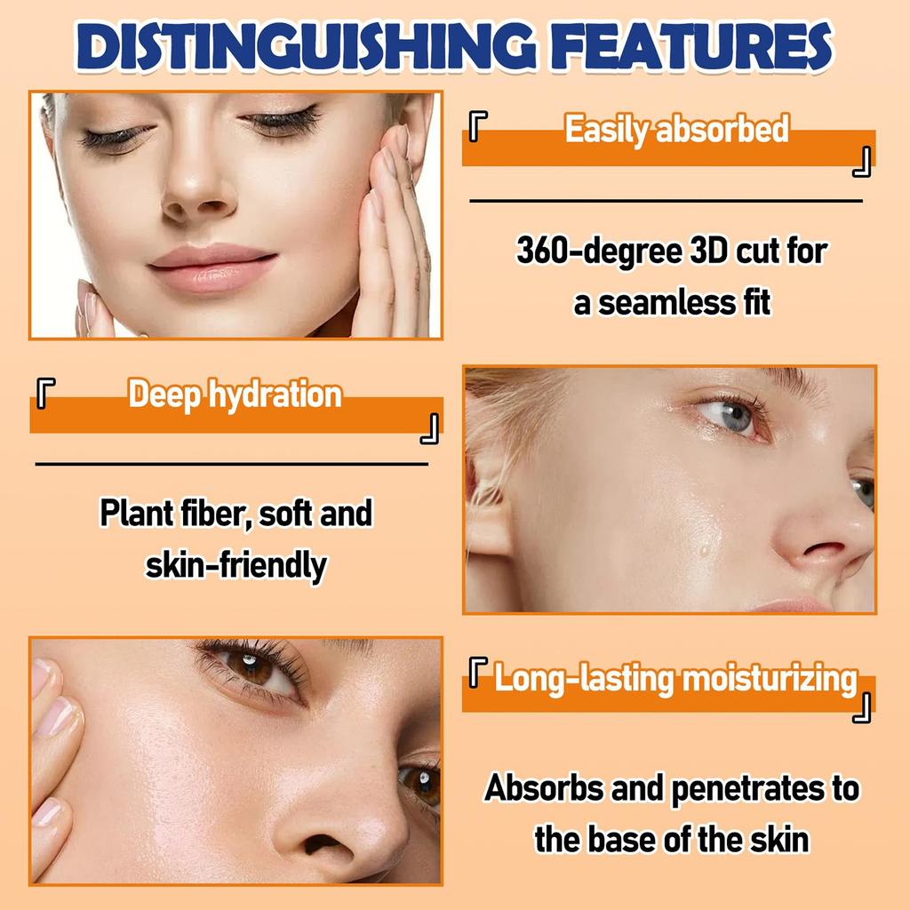 Skin Care Face Sheet Mask, Pack Of 10  25ml