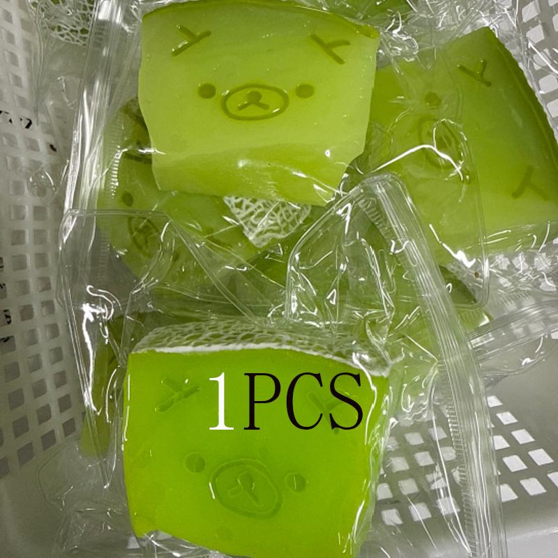 Heiß 1 Stück Weiches Taba Squishy Spielzeug mit Buttertextur - Süßer Melonenbär geformt zur Stressbewältigung - Silikon in Lebensmittelqualität
