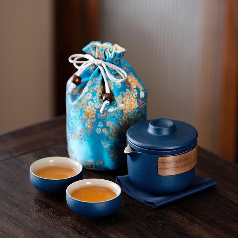 

Retro Ceramic Portable Travel Tea Set