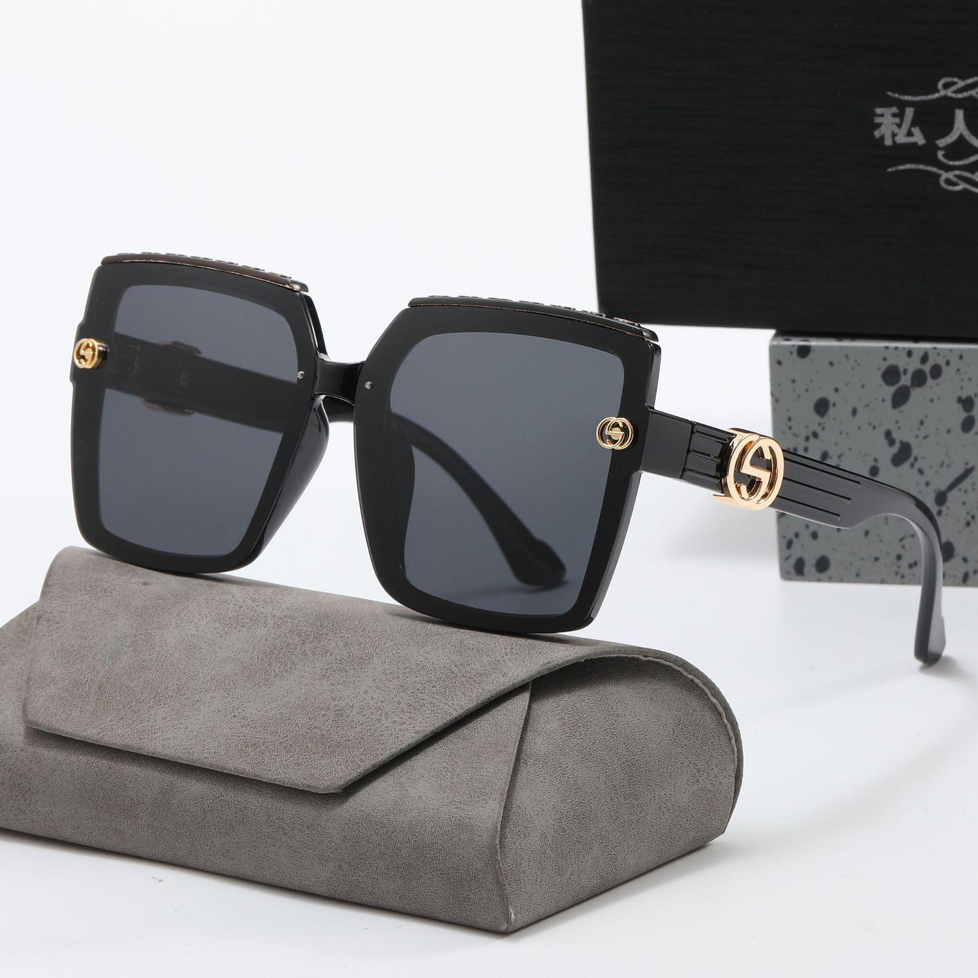 

Womens Square Frame UV Protection Polarized Sunglasses Luxury Street Style Trendy Sun Glasses for Women чорний