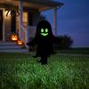 Decorative Lawn Stakes Halloween Garden Stake, Black Cat Yard Sign with Glow-in-the-dark Fluorescent Accents Eyes, Waterproof Spooky Ghost Silhouette