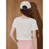 Coolhut2025 Summer Polka Dot Bow Tie Slim Short-Sleeved Retro Elegant Women's T-Shirt