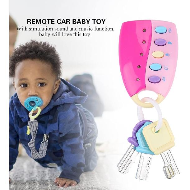 FILFEEL Remote Car Baby Toy, Baby Musical Toy Remote, Musical Car Keys (Not Included Battery)(10 X 6cm)