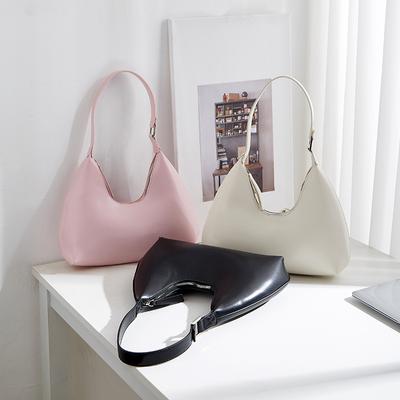 Trend Small Niche Handheld Bags Fashion New Women Solid Color Design Bags Versatile Korean Style Lady Crescent Bag Axillary Bags