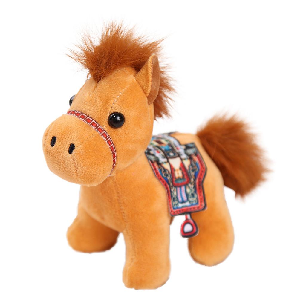 Pony Animal Plush Keychain Toy Stuffed Doll For Gift Collection Decorations