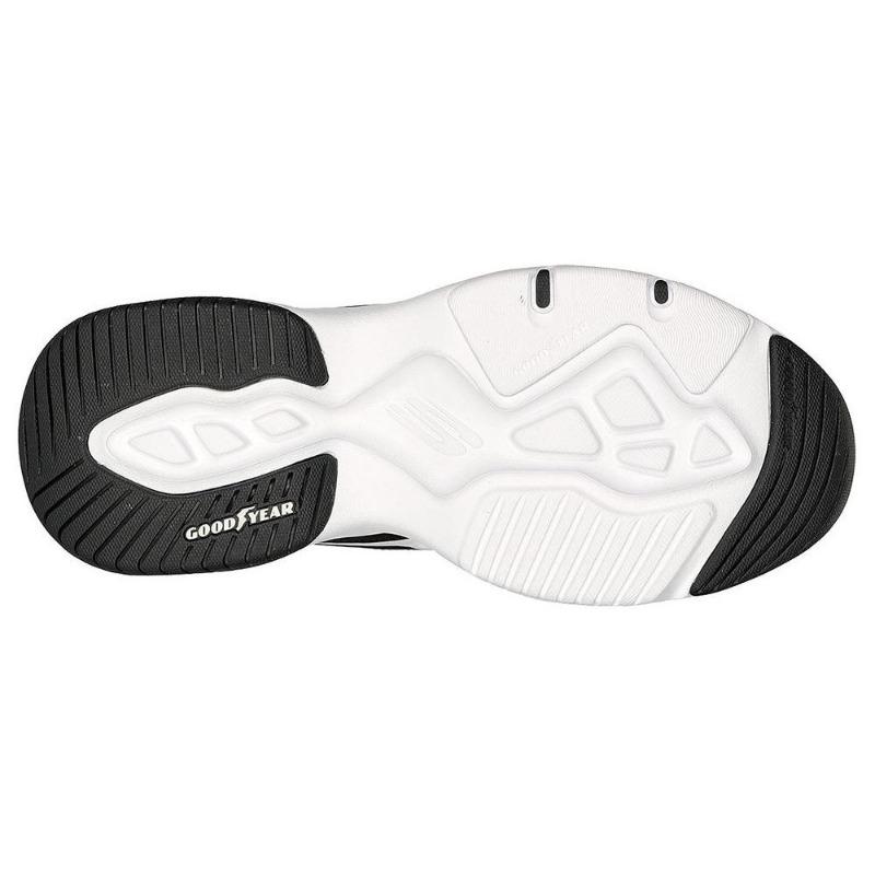 Skechers D'LITES 4.0 Pearl Bear Women Textile Leather Low Top Dad Shoes White Black 896156-BKW