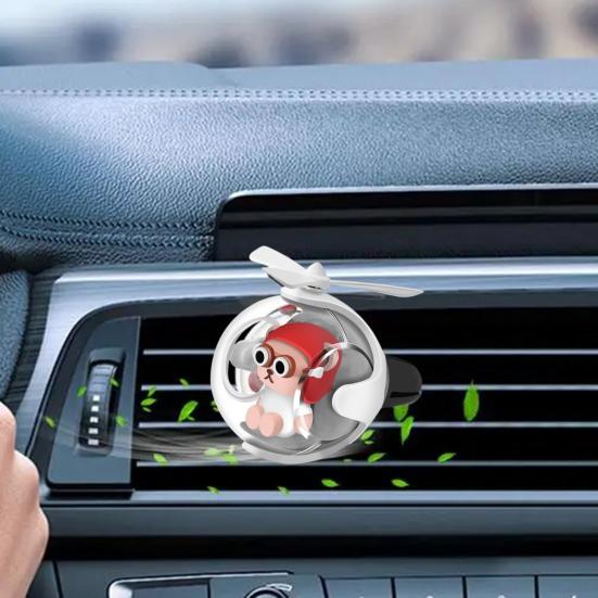 Car Air Vent LED Aroma Diffuser Rotating Flying Ball Car Air Freshener with Colorful Mood Light 3D Sci-Fi Design Aromatherapy Ornament for Car Home