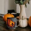 Bigfoot Forest Fire Mug, Forest Fire Design with 3d Relief Mug, 3D Vintage Sasquatch Bigfoot Outdoor Coffee Gifts Cup