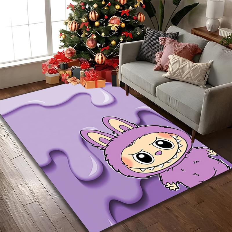 [1pc LABUBU Office Chair Carpet] Digital Printed Area Rug for Home & Game Room Use, Soft Indoor Sofa Chair Mat