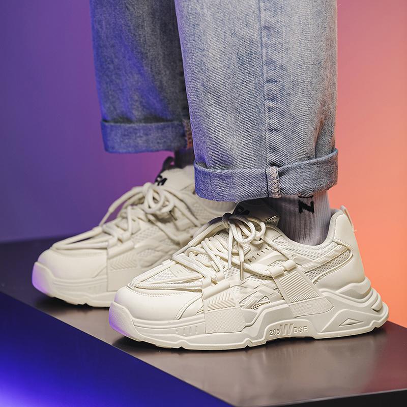 Adult Size Non Slip Wear-resistant Fashionable Retro Outdoor Thick Sole Running Shoes Casual Sports Men's Shoes Dad Shoes