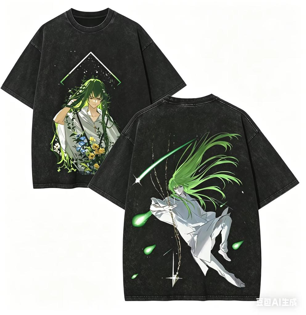 Vintage Washed Fate Mordred Graphic T Shirt Soft Cotton Short Sleeve Oversized Loose Unisex Anime Fate Series Streetwear