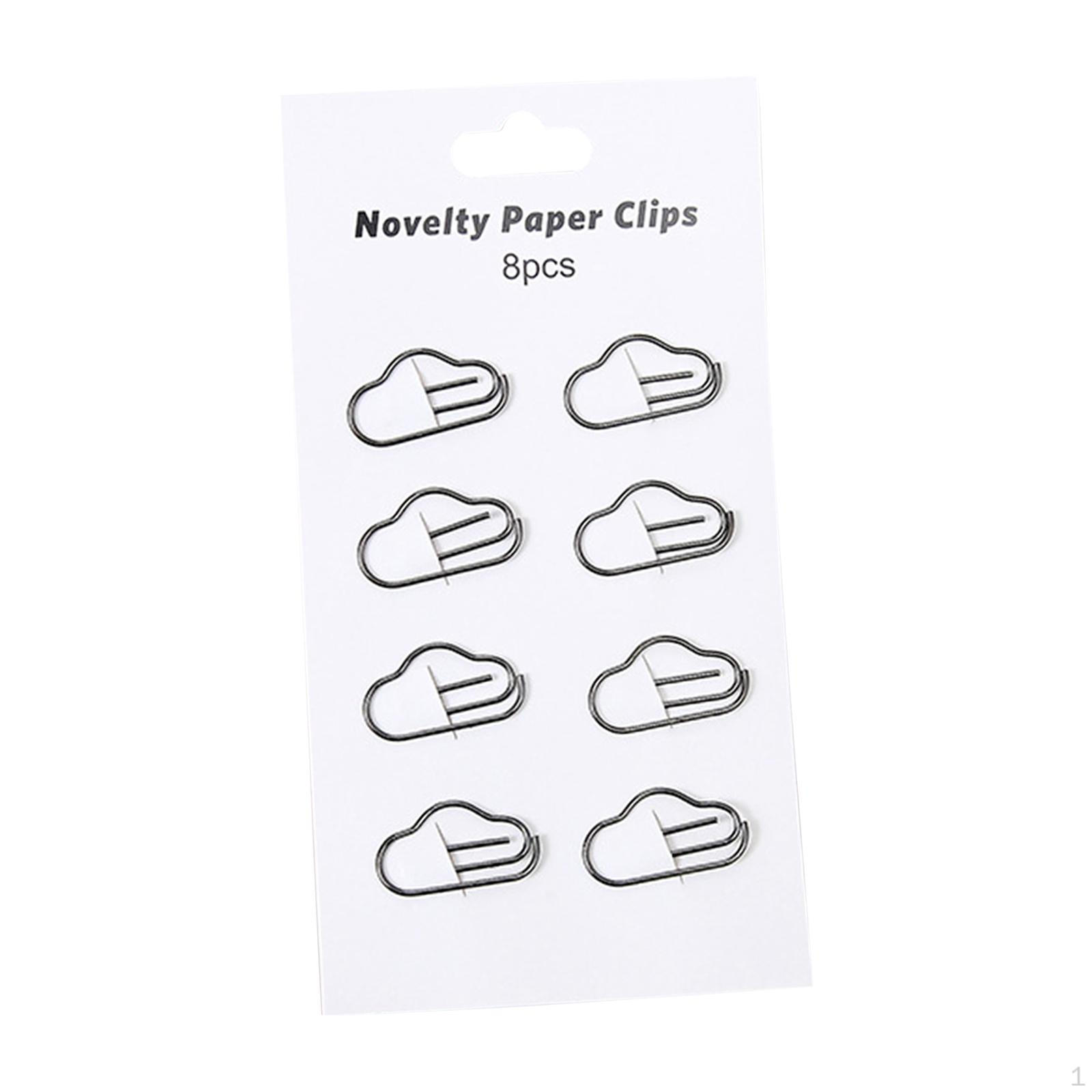 

8Pcs Clips Stationery Bookmark Metal Reusable Accessories Wire for Folders Party Albums Gift files The Clouds