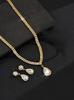 Fashionable and Minimalist Design Waterdrop-shaped Pendant Necklace Earrings Accessory Bridal Set