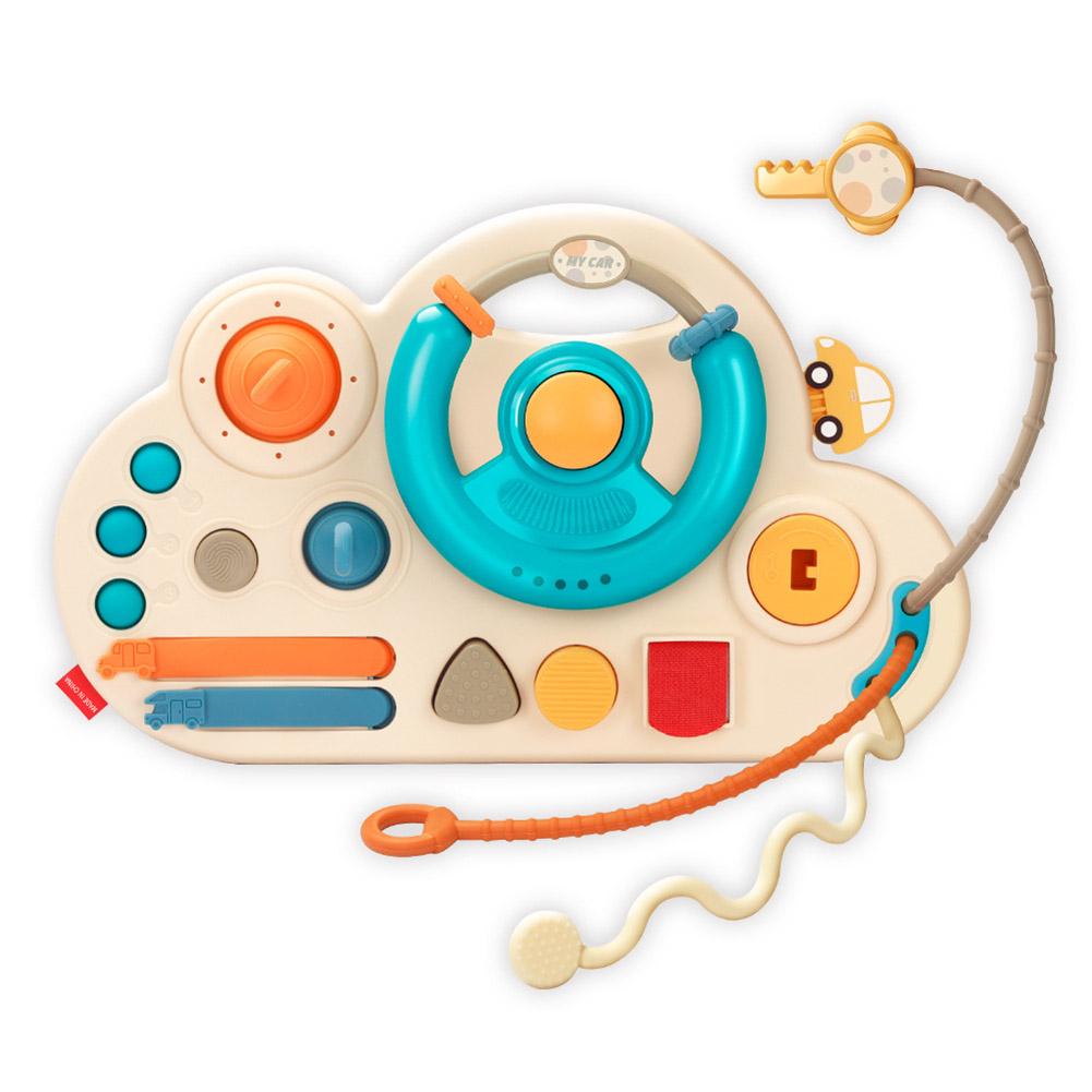 

Sensory Board Steering Wheel Toy Activity Board Pretend Play Driving Toy Sensory Toys for Toddlers 1-3 Gifts for Boys Girls