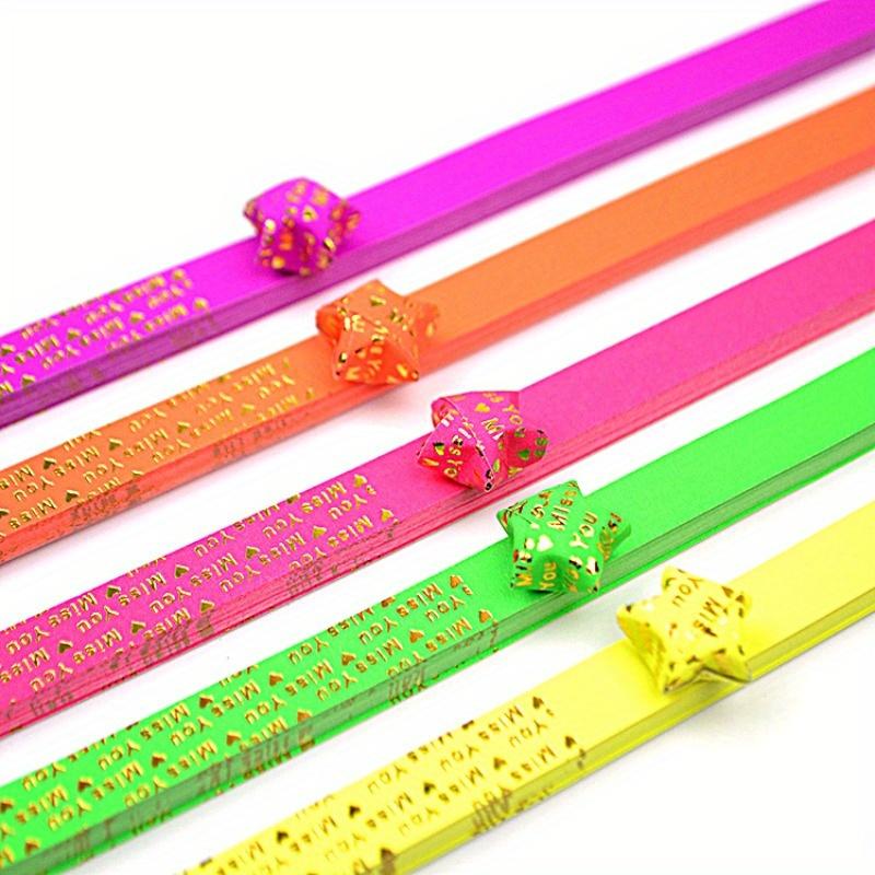 

500 sheets Double Sided Origami Star Paper Strips - Colorful DIY Decoration for Handmade Crafts and Lucky Stars