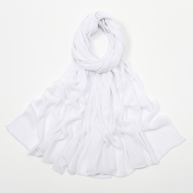 Crinkle Muslim Women Hijab Wrinkle Rayon Headscarf Solid Color Women's Turban Plain Viscose Cotton Musulman Femme Shawl Ramanda