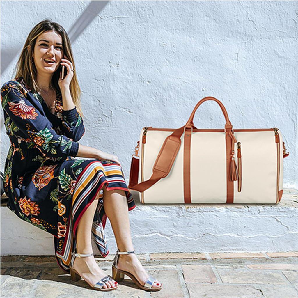 Faltbare Reisetasche mit großem Fassungsvermögen für Damen - Multifunktionale Outdoor-Fitness- & Kleidergepäcktasche