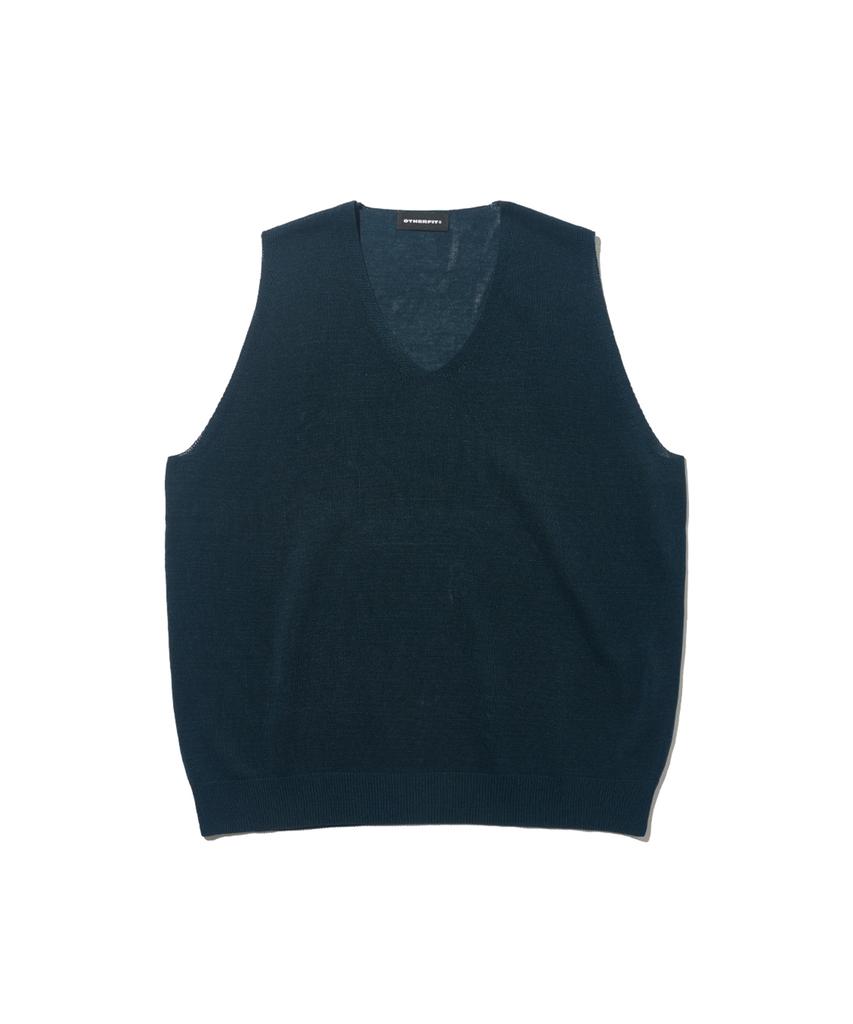 Otherfits Linen Summer Vest (Blue-Green)