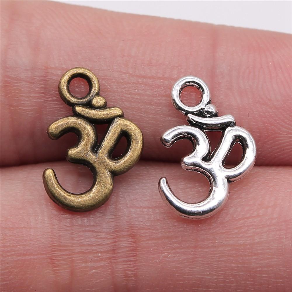 Om Lotus Charms Sports Pendants For Spiritual Yoga Themed Jewelry