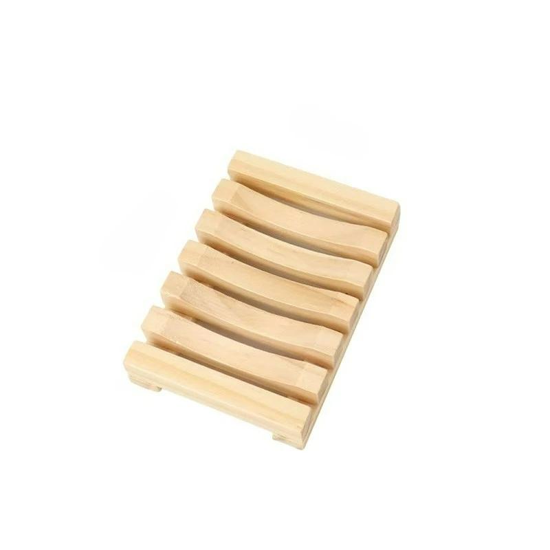 Natural Bamboo Soap Rack Wooden Bathroom Soap Storage Rack Mildew-Proof Soap Drain Box Receiver Bathroom Accessories.