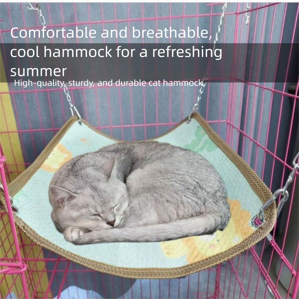 Cartoon Cat Hammock Bed Double-sided Pet Cage Hammock  for Cat Kitten Hamster Rabbits
