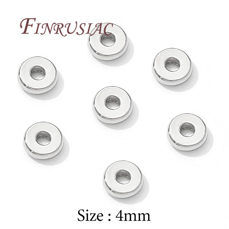 3mm 4mm 5mm 6mm Spacer Beads 18K Real Gold Plated Separators For Beads Accessories For Jewelry,Beads For Bracelets