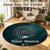 Round Rug Custom NamePhiladelphia Eagles Pattern Non Slip Carpet Home Floor Decor