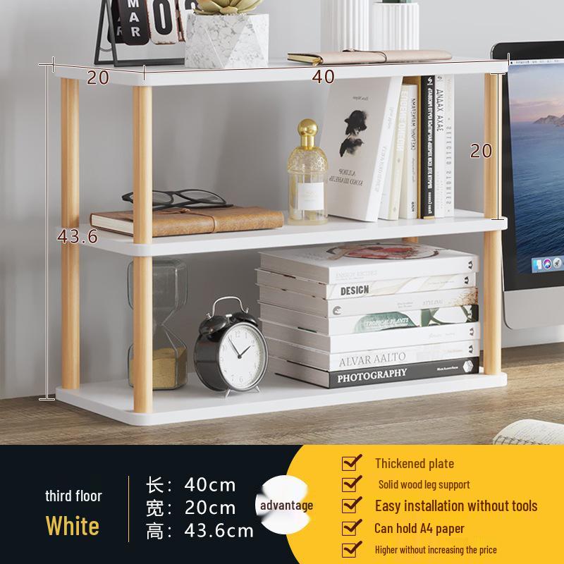 Ergonomic Desktop Monitor Stand and Storage Rack