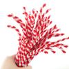 100 Pcs Christmas Pipe Cleaners 50 Red White Striped And 50 Red Thick Fluffy Chenille Stems for DIY Arts Crafts Christmas Decoration