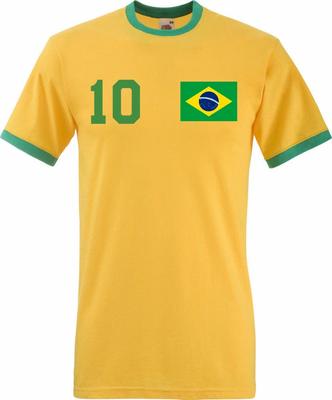 Youth Designz Men's T-Shirt Brazil with DESIRED NAME + NUMBER Jersey World Cup Brazil