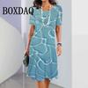 Sommer Geschwungenes Gestreiftes Kleid Damen Kurzarm Rundhals Tägliche Kleidung Lässiges Minikleid Elegante Partykleider Vestidos 2025 Neu