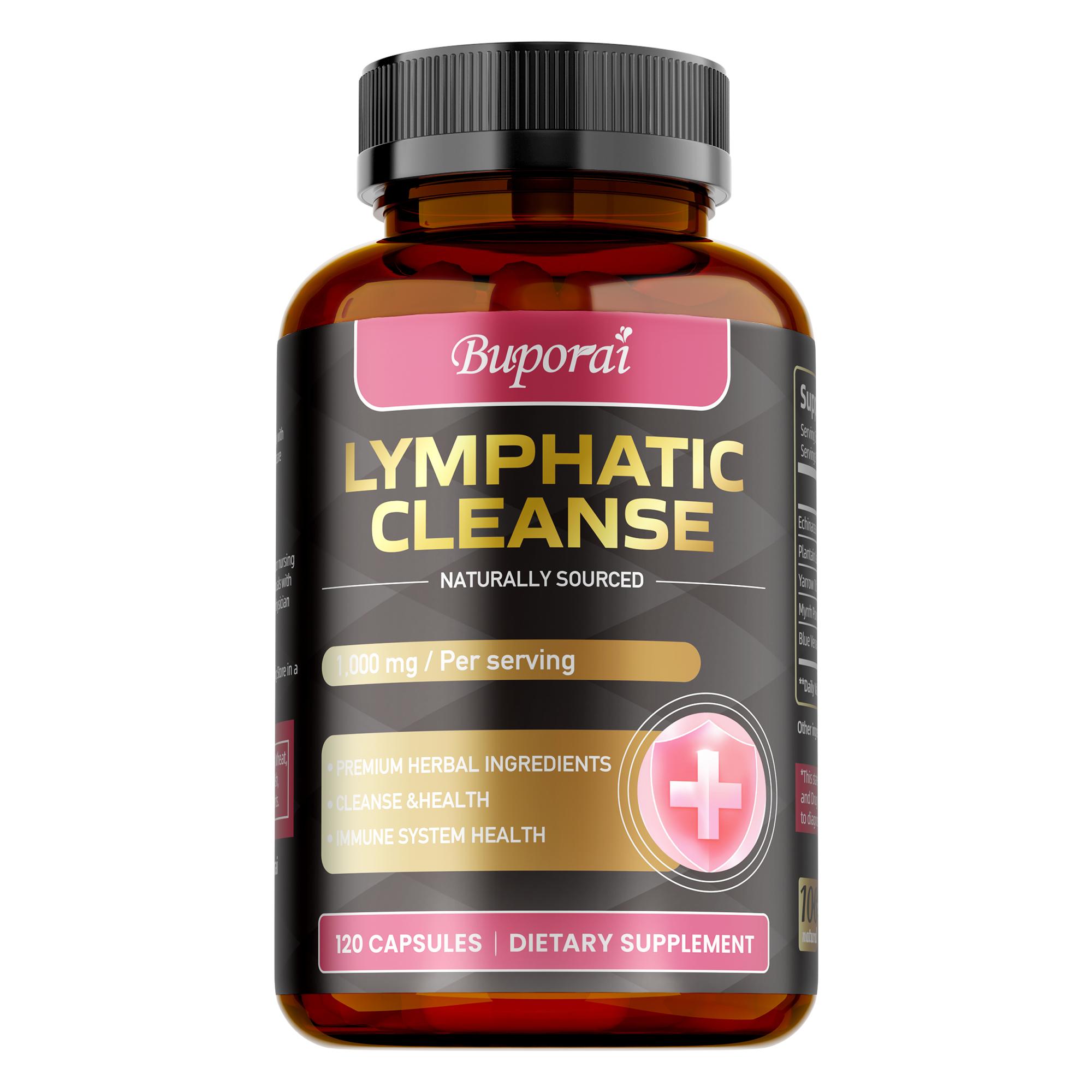 Buporai Lymphatisches Detox Nahrungsergänzungsmittel unterstützt die Gesundheit des Lymphsystems und hilft bei der Entgiftung. 120