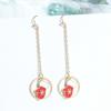 Reindeer Candy Cane Drip Oil Stud Earrings - Festive & Trendy Jewelry