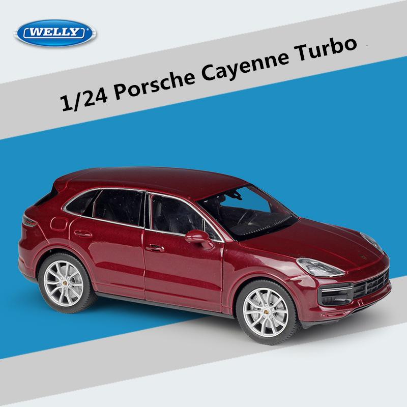 Welly 1/24 Porsche Cayenne Turbo SUV Alloy Car Model Diecast Metal Off-road Vehicles Car Model High Simulation Children Toy Gift