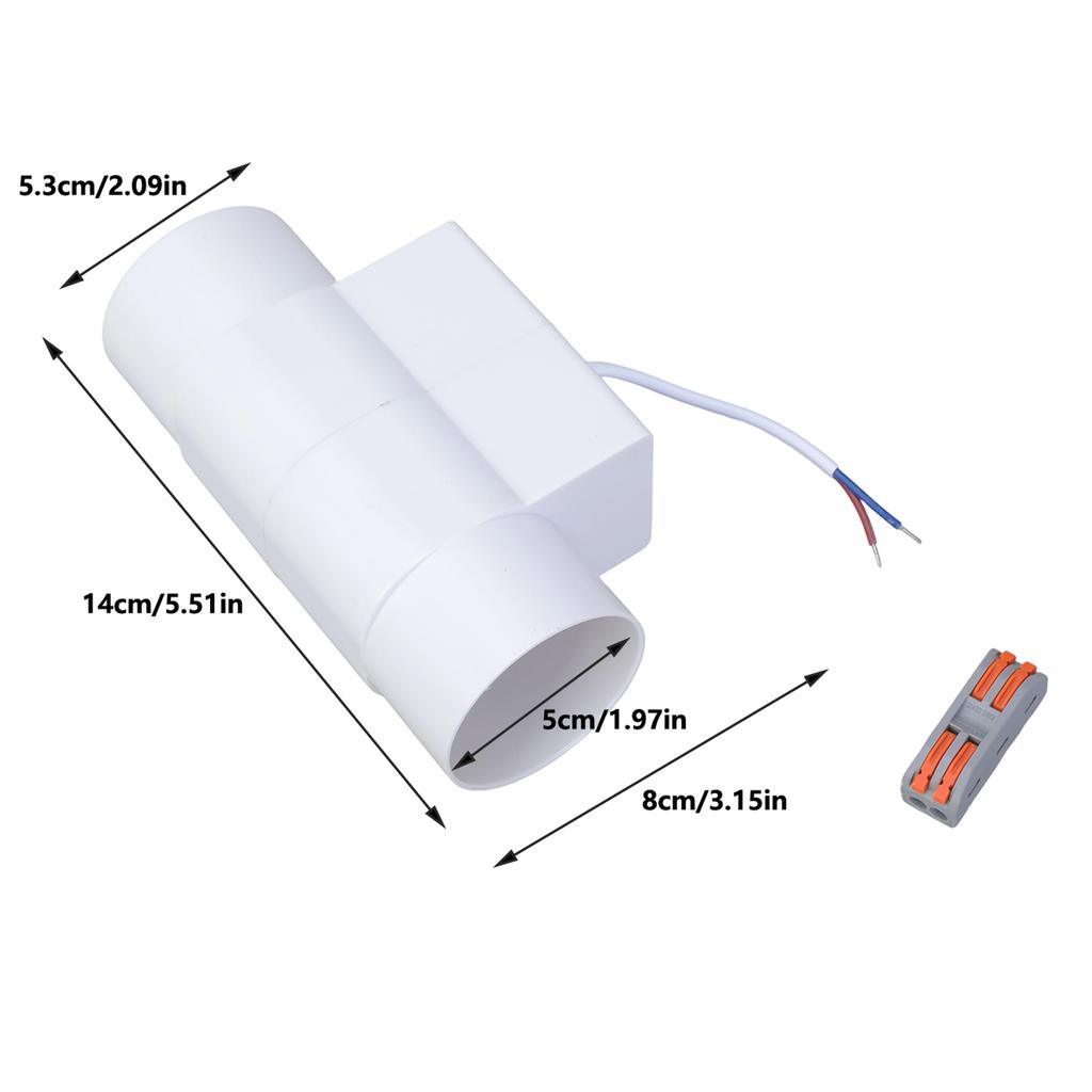 50mm 220V 50Hz 12W Inline Kanalventilator Mini Abluftventilator für Growzelt Haustierbox Gewächshaus Keller Werkstatt