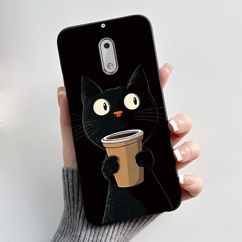 For Nokia 6 New Fashionable Simple Black Phone Case For Nokia 6.1 Plus/Nokia X6 Soft Anti-Scratch Bumper Cute Rabbit Lamp Shell