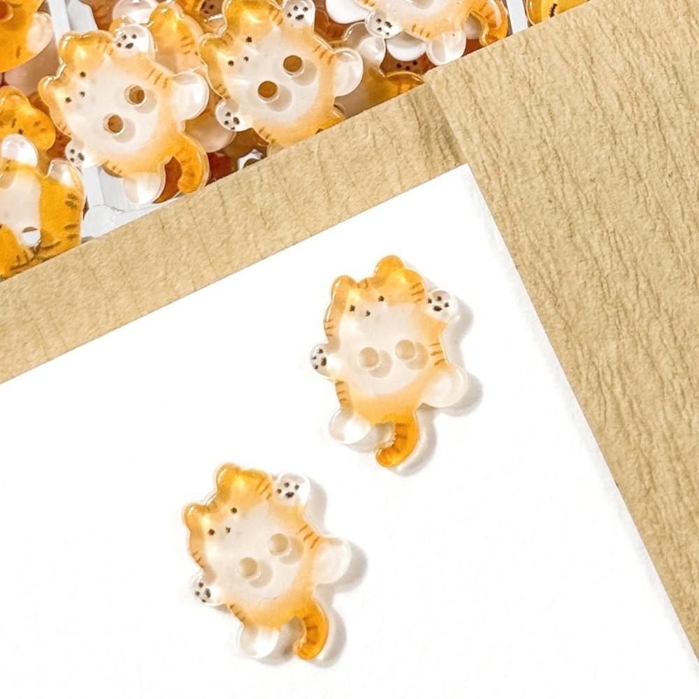 30pcs Cute Tabby Cat Buttons Creative Ginger Cat Buttons Black Cat Kitty Buttons  Cardigan Sweater