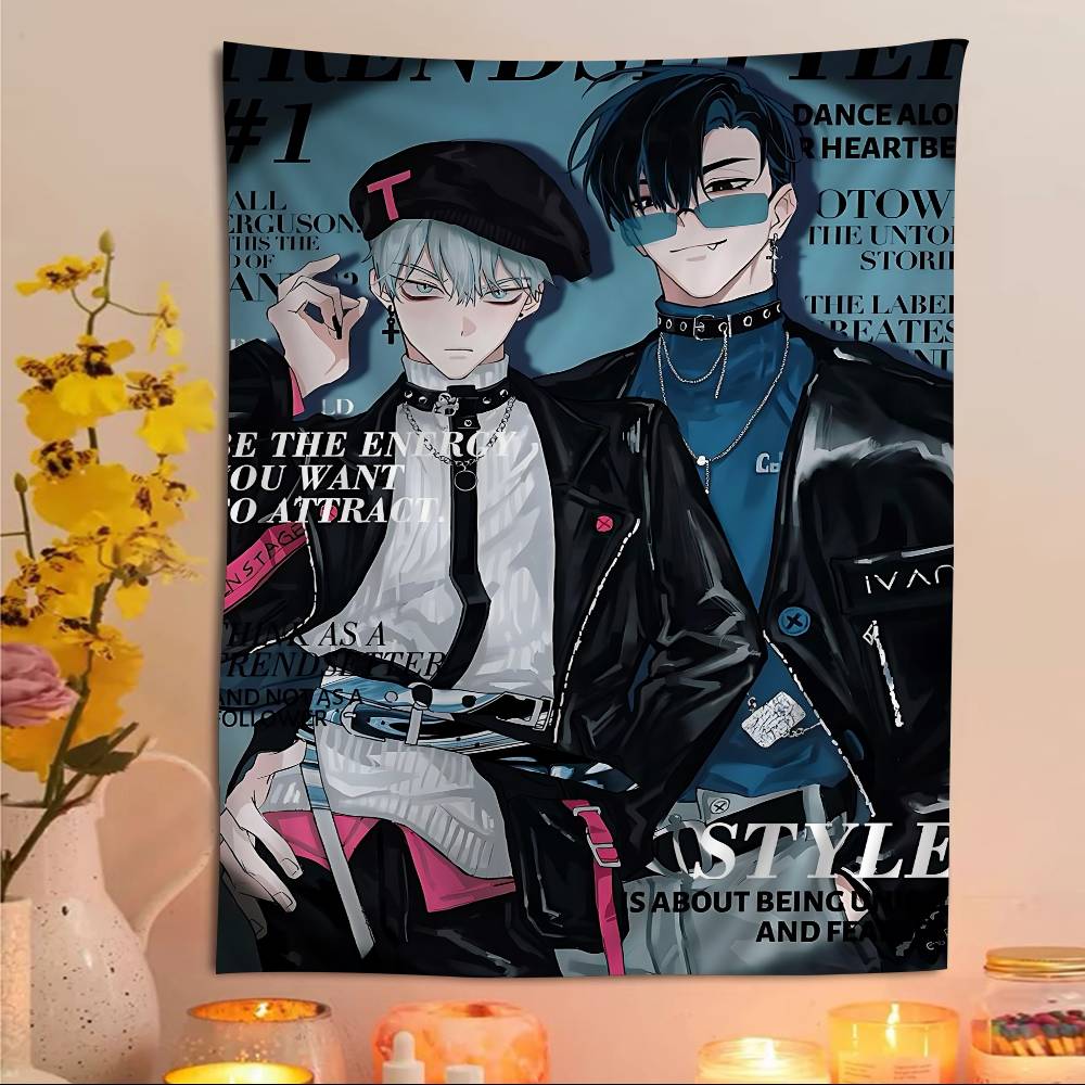 Alien Stage Anime Ivan Till Cartoon Tapestry Wall Hanging Decoration Household Home Decor 100X70CM