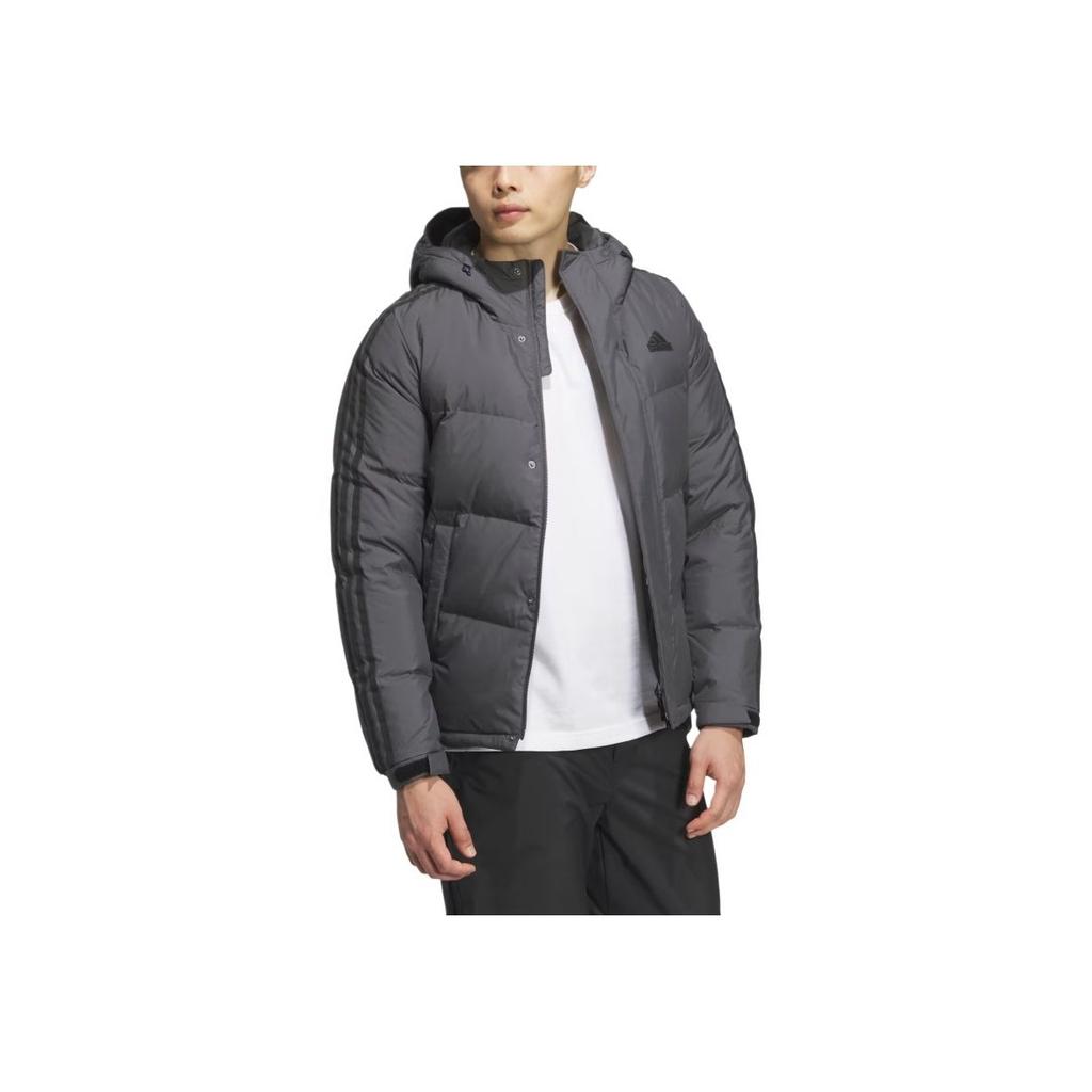 Adidas Unitefit Sports Lifestyle Series Hooded Versatile Comfortable Down Jacket Unisex Outerwear Dark-Gray JW6733