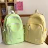 Nylon Casual Shoulder Backpack Solid Color Korean Style School Bag Sweet Student School Bag  Unisex