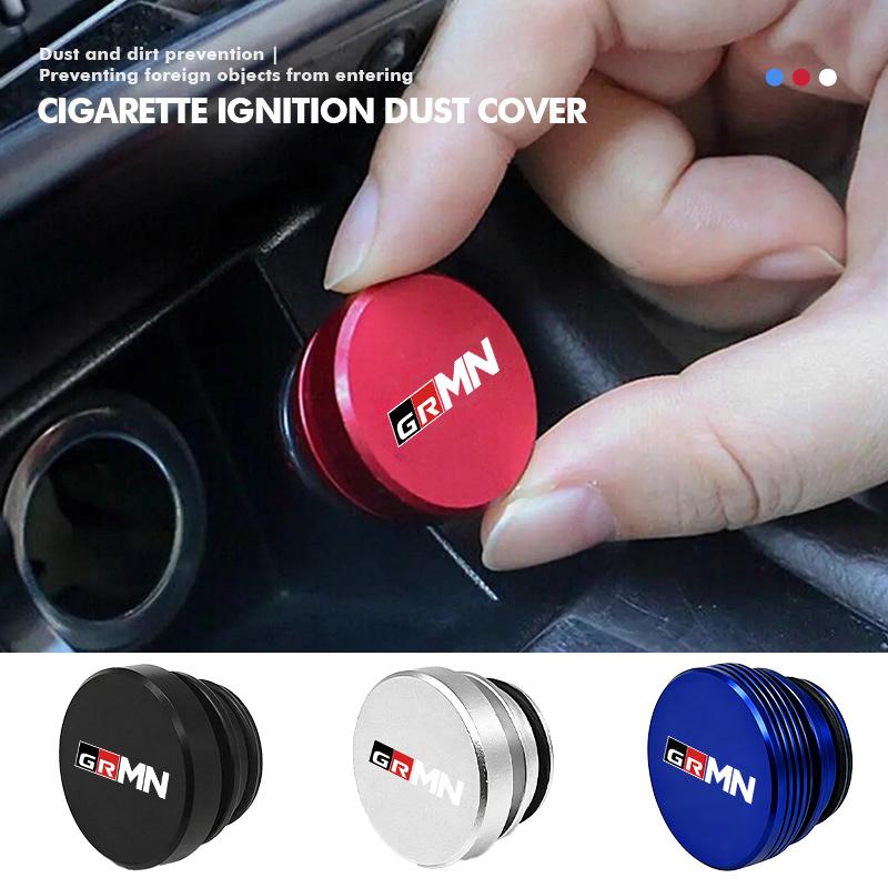 Car Logo Cigarette Lighter Dustproof Cap Protective Cover Auto Accessories For Toyota GR MN Camry Prius Auris Crown Yaris