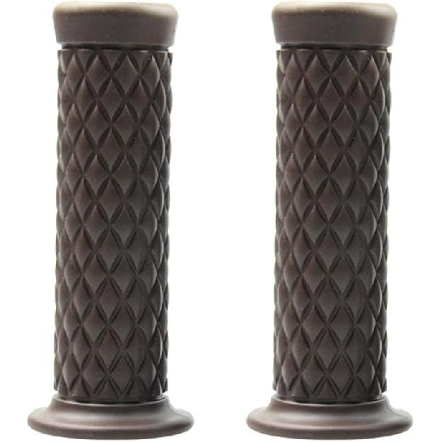 Motorcycle Hand Grips, Non Slip Rubber Bar For 7/8" 22Mm/24Mm Handles, Vintage Motorbike Thruster Grip, Handlebar For Hand Comfort, Universal For