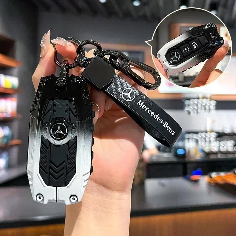 Car Key Case Cover Shell Holder Protector Bag For Mercedes Benz 2022 C S Class W206 W223 S350 C260 C300 S400 S450 S500 Accessory