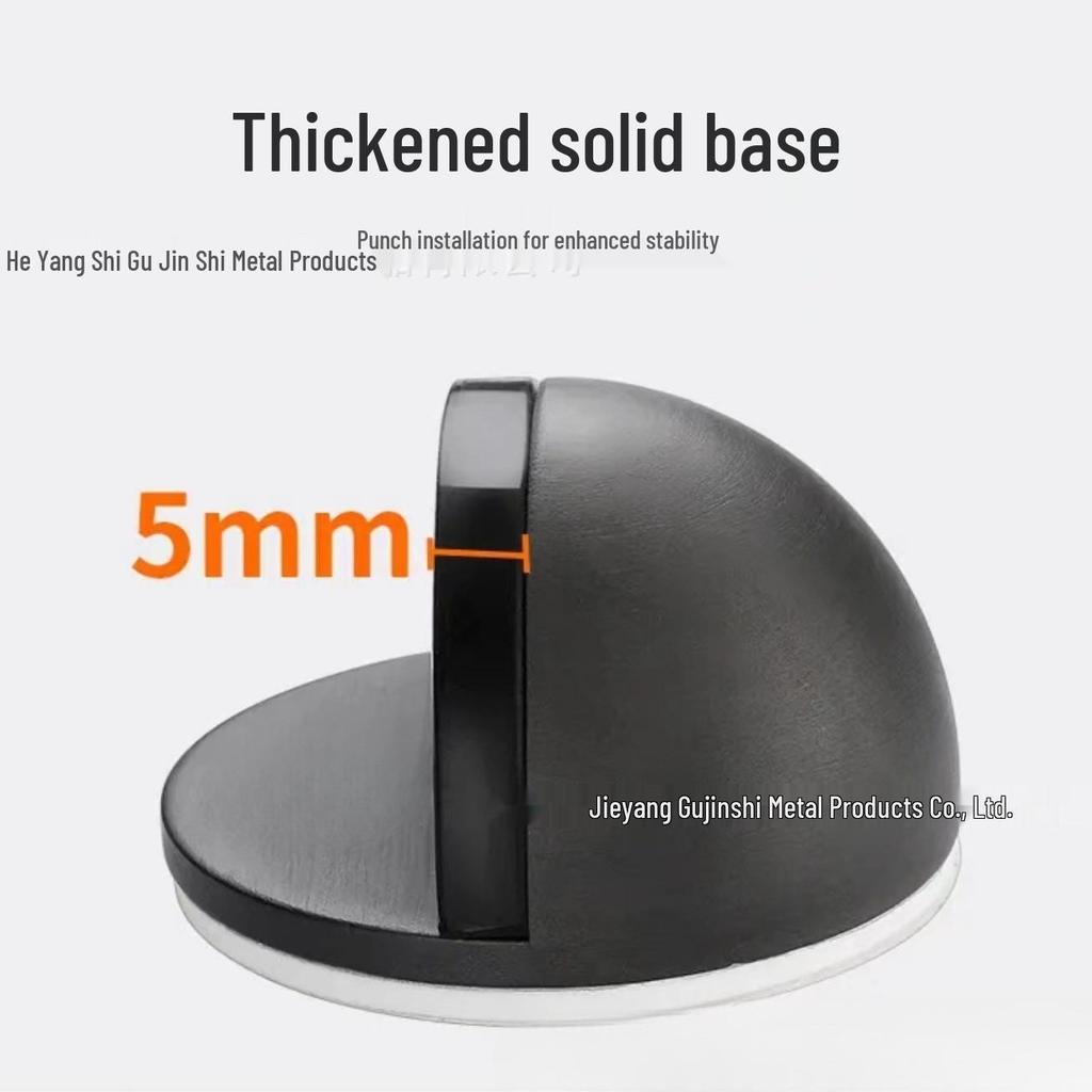 No-Punch Anti-Collision Waterproof Rubber Door Stopper for Glass Doors - Hole-Free Design, Turtle Top