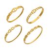 18K Gold Plated Horseshoe Buckle Bracelet for Women, 316L Stainless Steel, Colorfast, Simple and Elegant Design.
