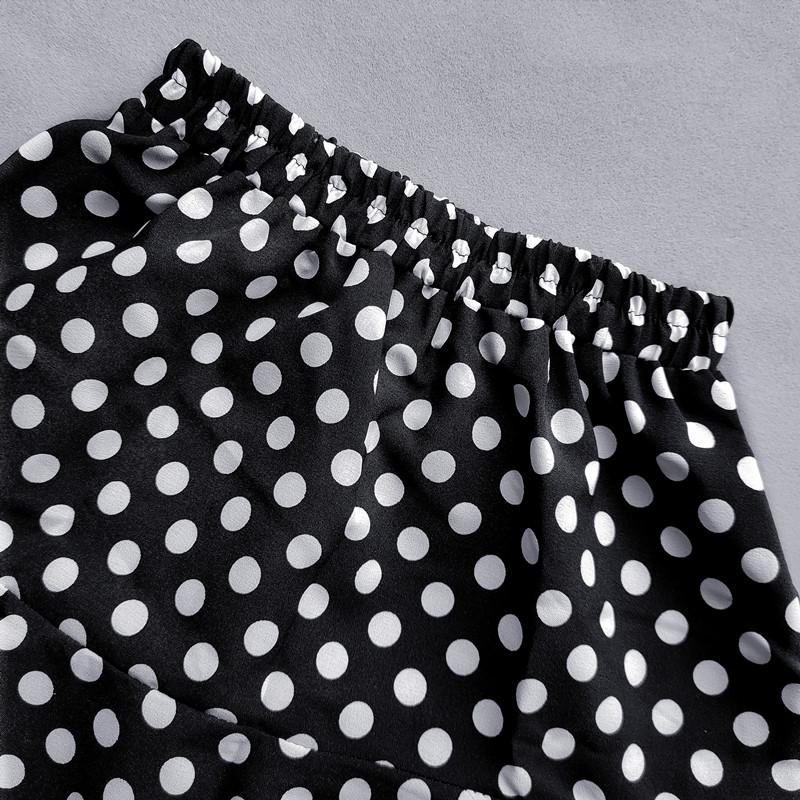 Letní Dívčí Volánkové sukně Dívčí Dívčí Minisukně s potiskem teček pro volný čas Dětská Krátká skládaná sukně pro dívky Oblečení
