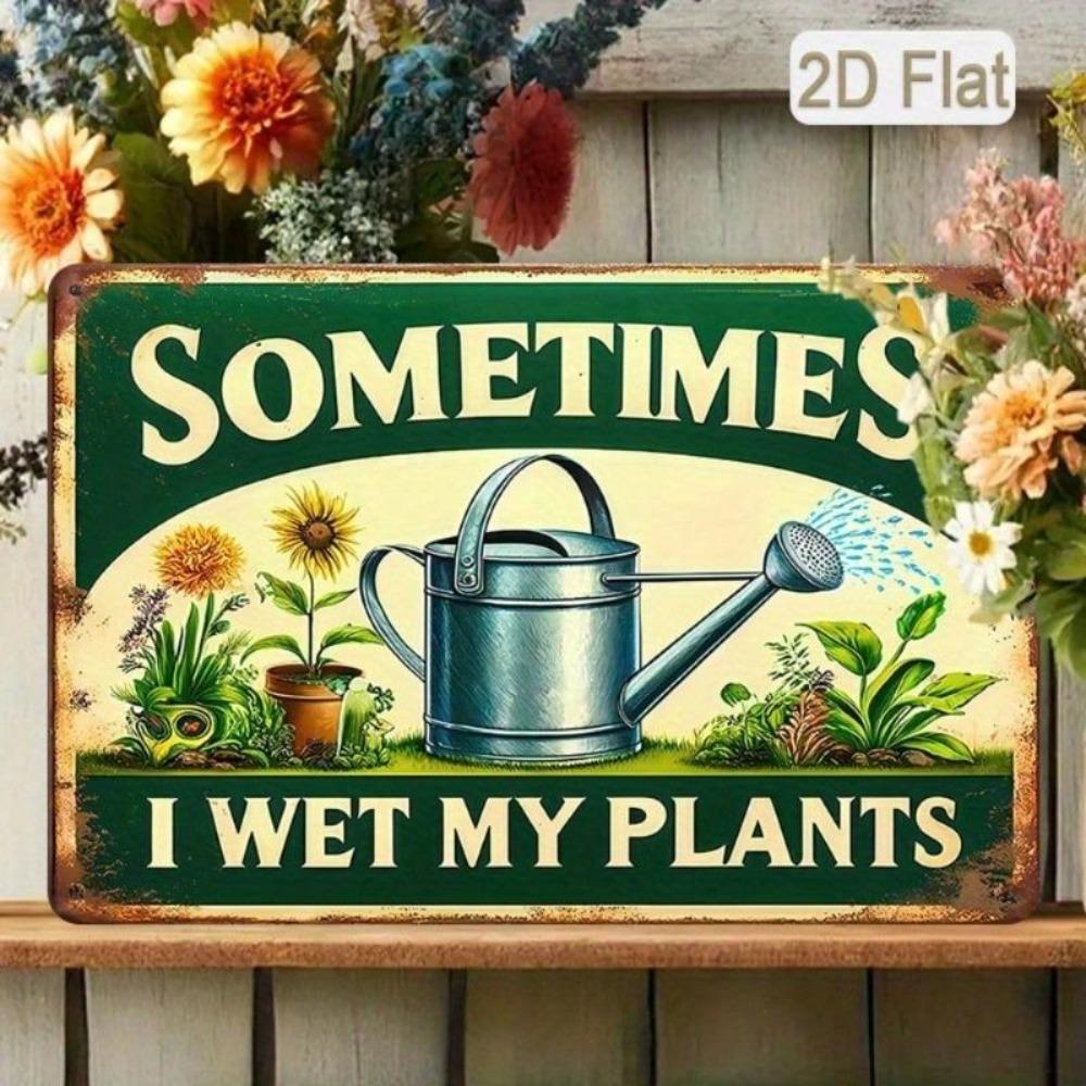 Vintage Metal Sign Garden Wall Decor Weather Resistant Yard Art Home