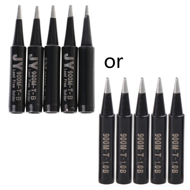 5 Pcs Solder Soldering Iron Tip 900M-T-SI Lead Free For Hakko Saike 936 852d+ 909D