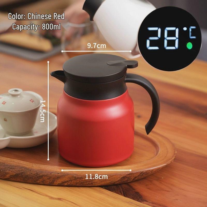 316 Stainless Steel Insulated Kettle with Tea Infuser - Compact Home or Office Hot Water Bottle